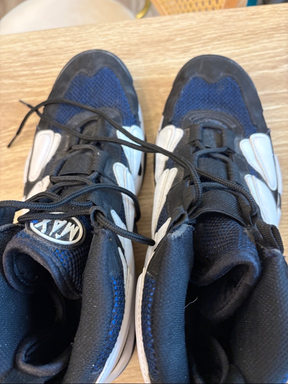Kids Black and Blue Athletic Sneakers - Picture 5 of 6